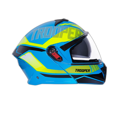 STUDDS Trooper D1 Blue N5 Fu Flip Up Helmet