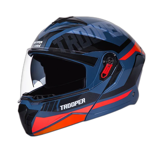 STUDDS Trooper D1 Blue N8 Flip Up Helmet