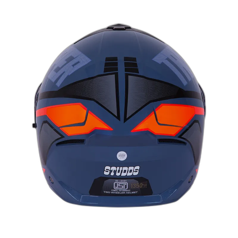 STUDDS Trooper D1 Blue N8 Flip Up Helmet