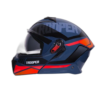 STUDDS Trooper D1 Blue N Flip Up Helmet