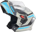 STUDDS Trooper D1 Grey N1 Blue Flip Up Helmet