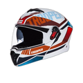 STUDDS Trooper D1 Matt White N2 Fu Flip Up Helmet