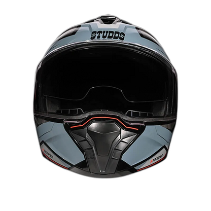 STUDDS Trooper D1 White N2 Fu Flip Up Helmet