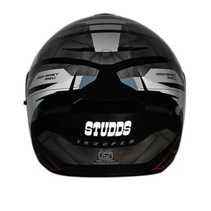 STUDDS Trooper D1 White N2 Fu Flip Up Helmet
