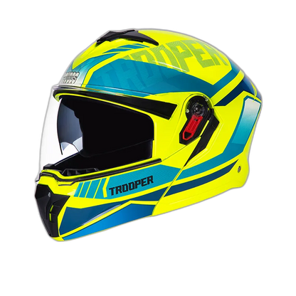 STUDDS Trooper D1 Yellow N3 Flip Up Helmet