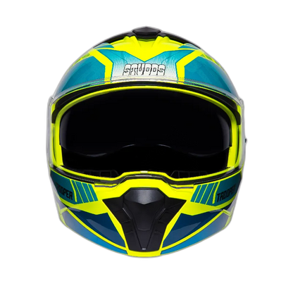 STUDDS Trooper D1 Yellow N Flip Up Helmet