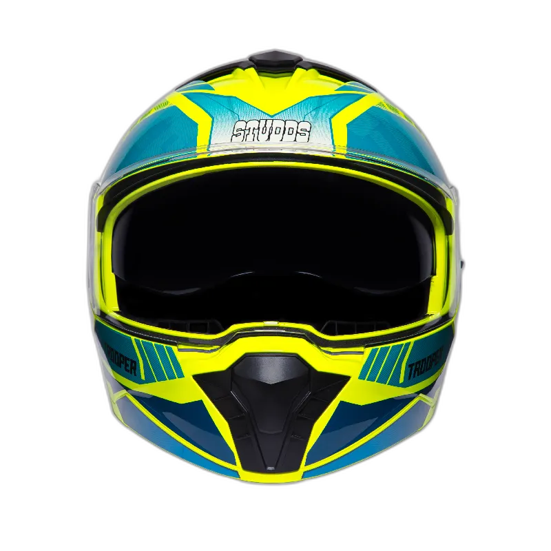 STUDDS Trooper D1 Yellow N3 Flip Up Helmet