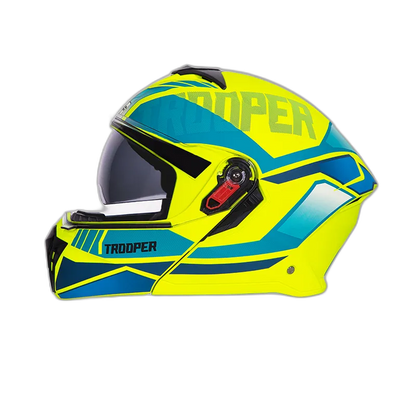 STUDDS Trooper D1 Yellow N Flip Up Helmet