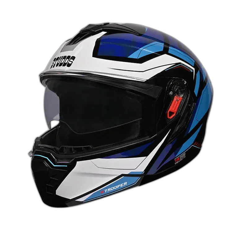 STUDDS Trooper D2 Black Blue N6 Flip Up Helmet