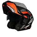 STUDDS Trooper D2 Black N10 Orange Flip Up Helmet