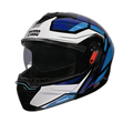 STUDDS Trooper D2 Black N1 Blue Flip Up Helmet