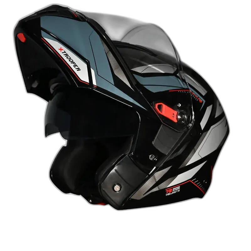 STUDDS Trooper D2 Black N4 Flip Up Helmet