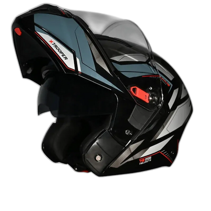 STUDDS Trooper D2 Black N4 Flip Up Helmet