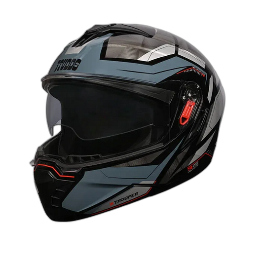 STUDDS Trooper D2 Black N4 Flip Up Helmet