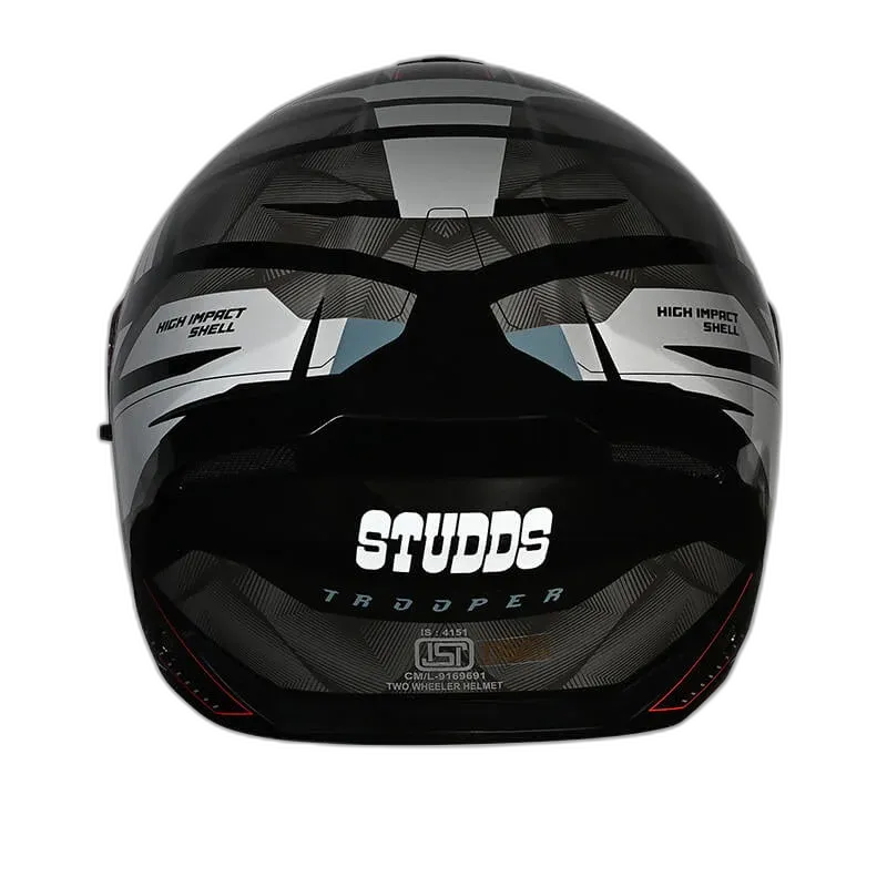STUDDS Trooper D2 Black N4 Flip Up Helmet