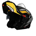 STUDDS Trooper D2 Black N5 Yellow Flip Up Helmet