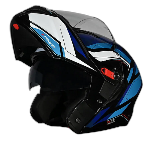 STUDDS Trooper D2 Black N Flip Up Helmet