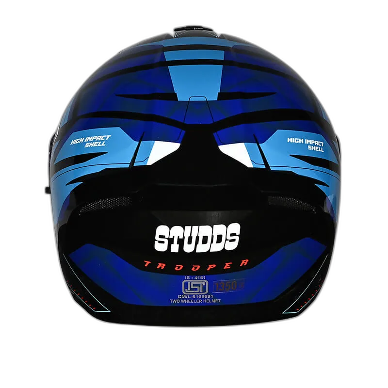 STUDDS Trooper D2 Black N Flip Up Helmet