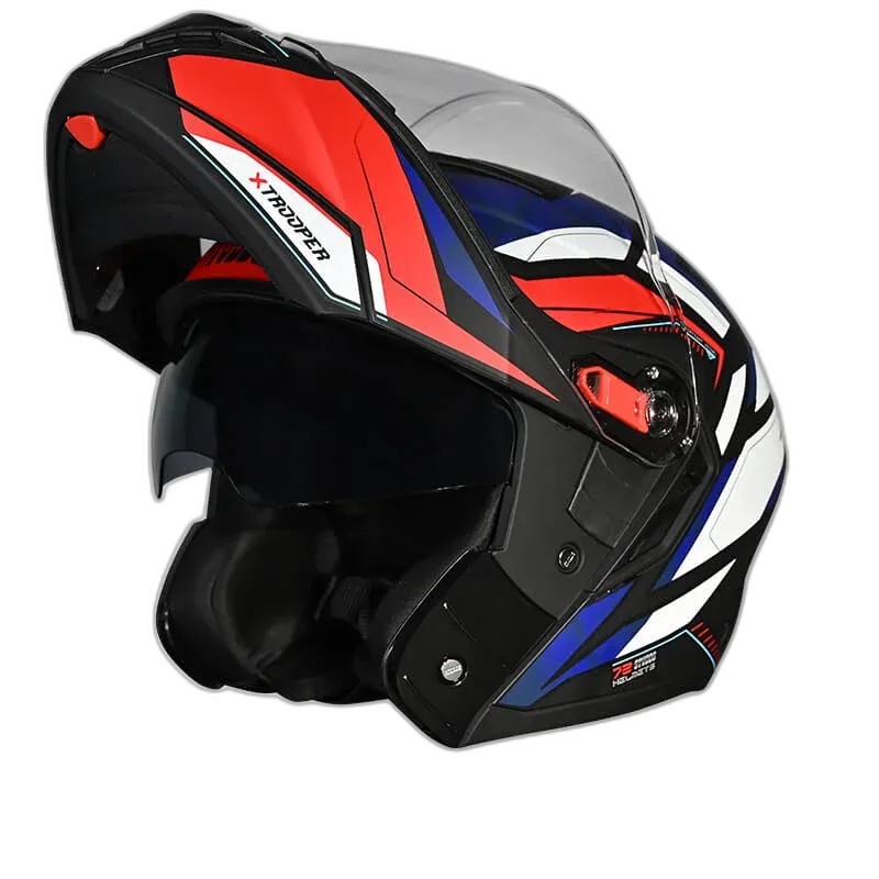 STUDDS Trooper D2 Blue N6 Flip Up Helmet