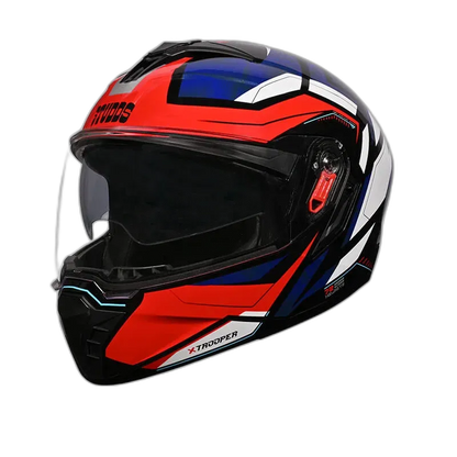 STUDDS Trooper D2 Blue N6 Flip Up Helmet