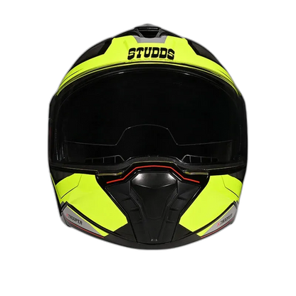 STUDDS Trooper D2 Fluorsent Yellow N5 Flip Up Helmet