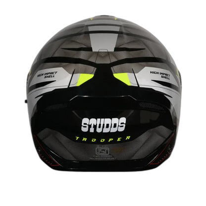 STUDDS Trooper D2 Fluorsent Yellow N5 Flip Up Helmet