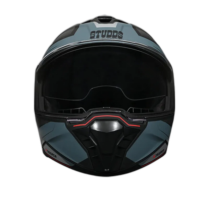 STUDDS Trooper D2 Matt Black N4 Grey Flip Up Helmet