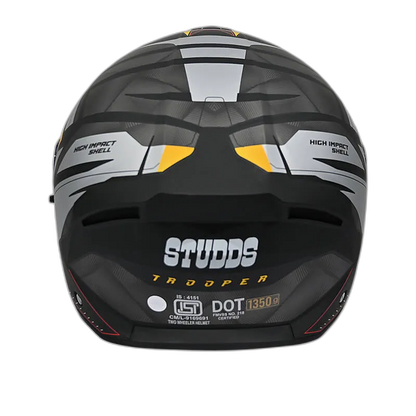 STUDDS Trooper D2 Matt Black Neon Flip Up Helmet
