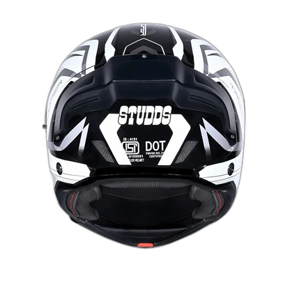 STUDDS Trooper D3 Black N6 Flip Up Helmet
