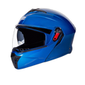 STUDDS Trooper Flame Blue Fu Flip Up Helmet