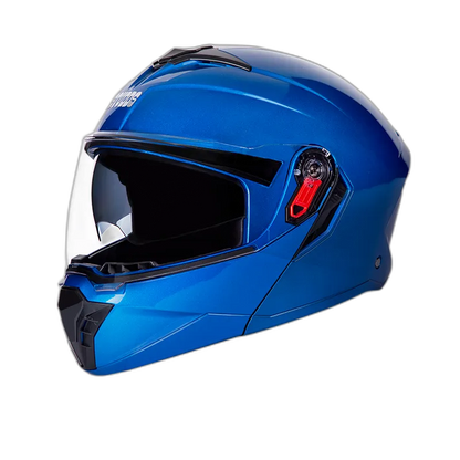 STUDDS Trooper Flame Blue Fu Flip Up Helmet