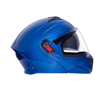 STUDDS Trooper Flame Blue Fu Flip Up Helmet