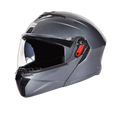 STUDDS Trooper Gun Grey Fu Flip Up Helmet