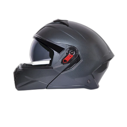STUDDS Trooper Gun Grey Fu Flip Up Helmet