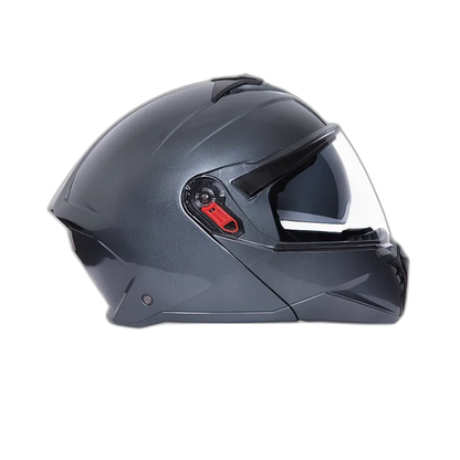 STUDDS Trooper Gun Grey Fu Flip Up Helmet