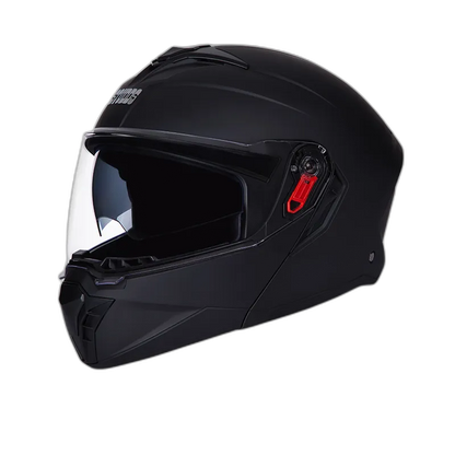 STUDDS Trooper Matt Black Fu Flip Up Helmet
