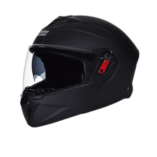STUDDS Trooper Matt Black Fu Flip Up Helmet