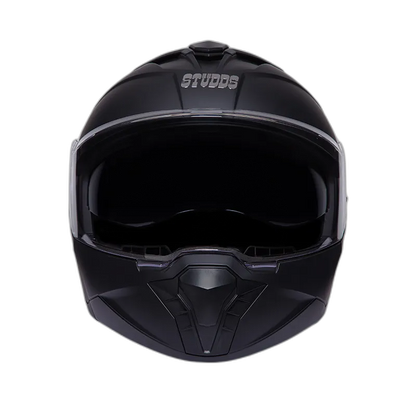 STUDDS Trooper Matt Black Fu Flip Up Helmet