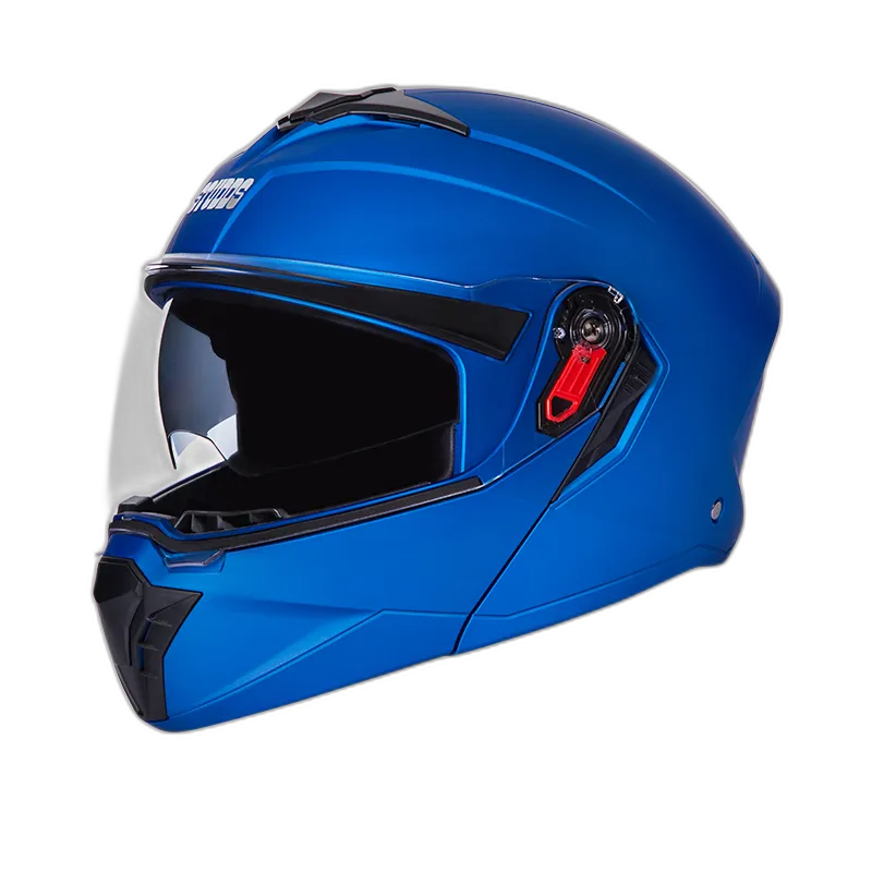 STUDDS Trooper Matt Blue Fu Flip Up Helmet