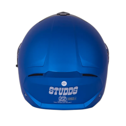 STUDDS Trooper Matt Blue Fu Flip Up Helmet
