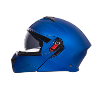 STUDDS Trooper Matt Blue Fu Flip Up Helmet