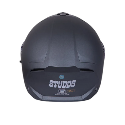 STUDDS Trooper Matt Gun Grey Fu Flip Up Helmet