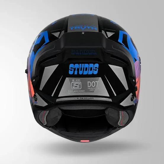 Studds Trooper Superman Black N1 Blue Flip Up Helmet