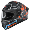 SMK Typhoon Motohead Gl Black Orange Full Face Helmet