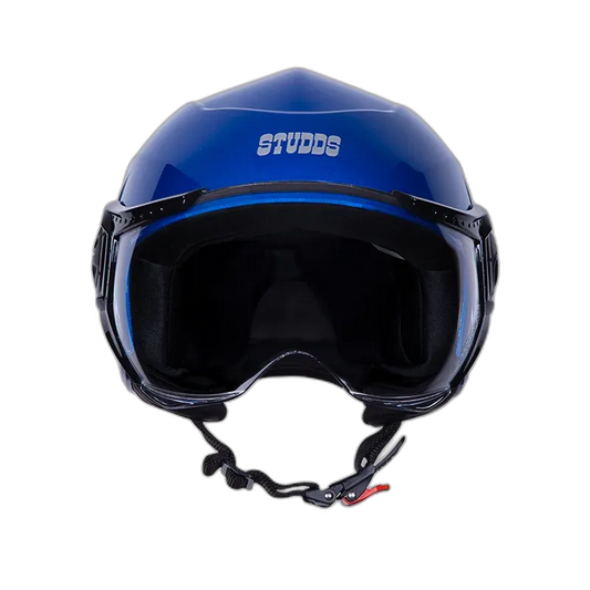 STUDDS Urban Dame Flame Blue Half Face Helmet