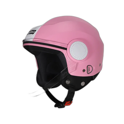 STUDDS Urban Pink With White Strip Half Face Helmet