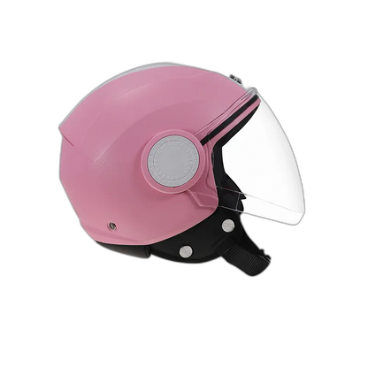 STUDDS Urban Pink With White Strip Half Face Helmet