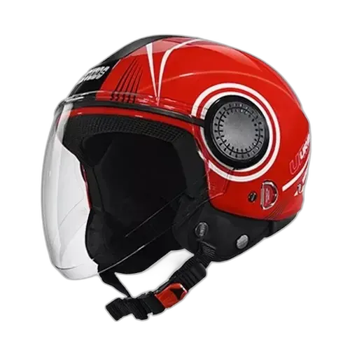 STUDDS Urban Super D1 Red N6 Half Face Helmet