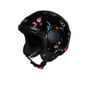 STUDDS Urban Super D2 Black Flwr Half Face Helmet