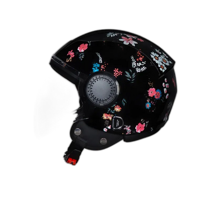STUDDS Urban Super D2 Black Flwr Half Face Helmet